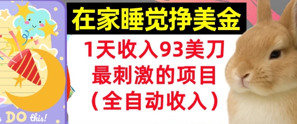 在家挣美金，1天收入93刀，最刺激的项目，0门槛，自动收入(首次公开)-新一轻创